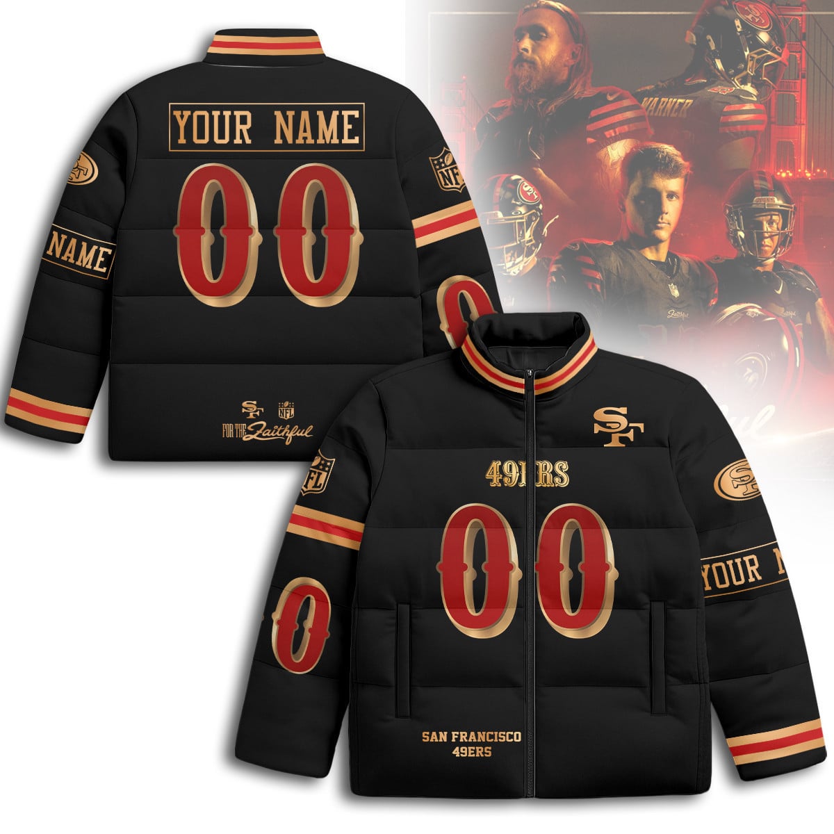 Custom San Francisco 49ers Rivalry Series Puffer Jacket