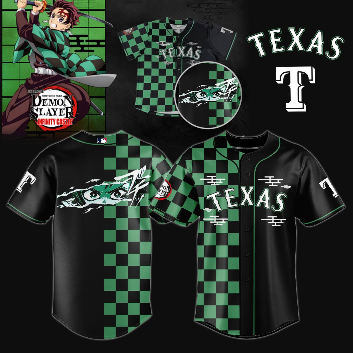 Texas Rangers _ Limited Edition Demon Slayer Jersey 2025