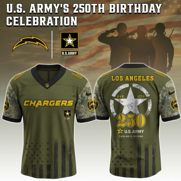 Los Angeles Chargers NFL x U.S. ARMY'S 250TH Birthday Special Edition Jersey