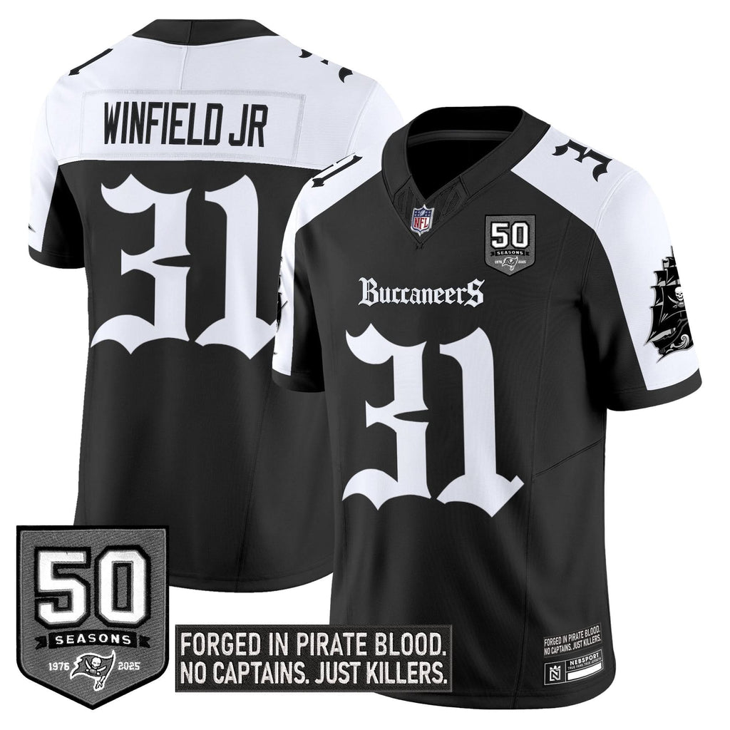 Tampa Bay Buccaneers 'Gothic Pirate Shadows Edition' Limited Jersey - All Stitched
