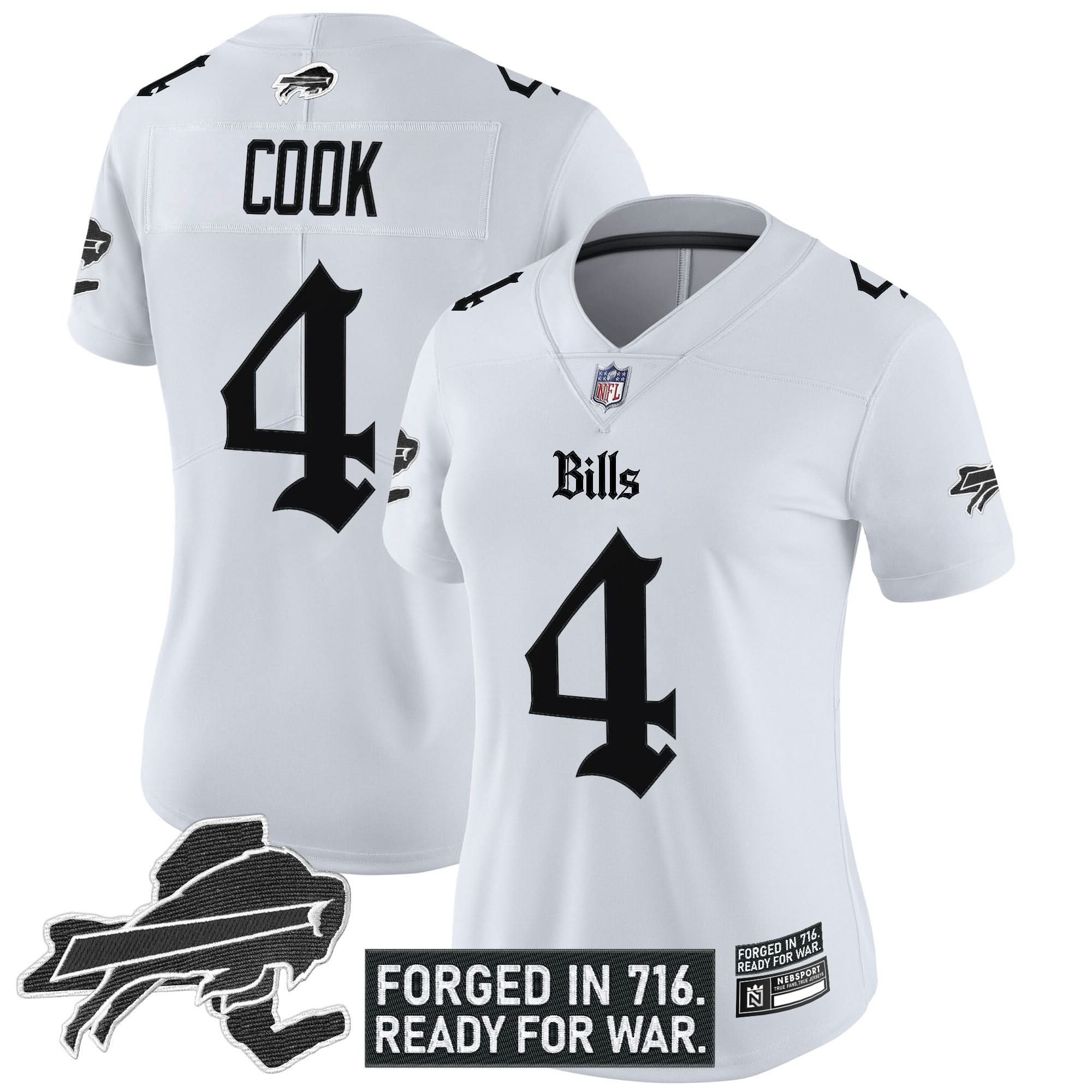 Women's Buffalo Bills 'Gothic Cold Front Edition' Vapor Limited Jersey - All Stitched