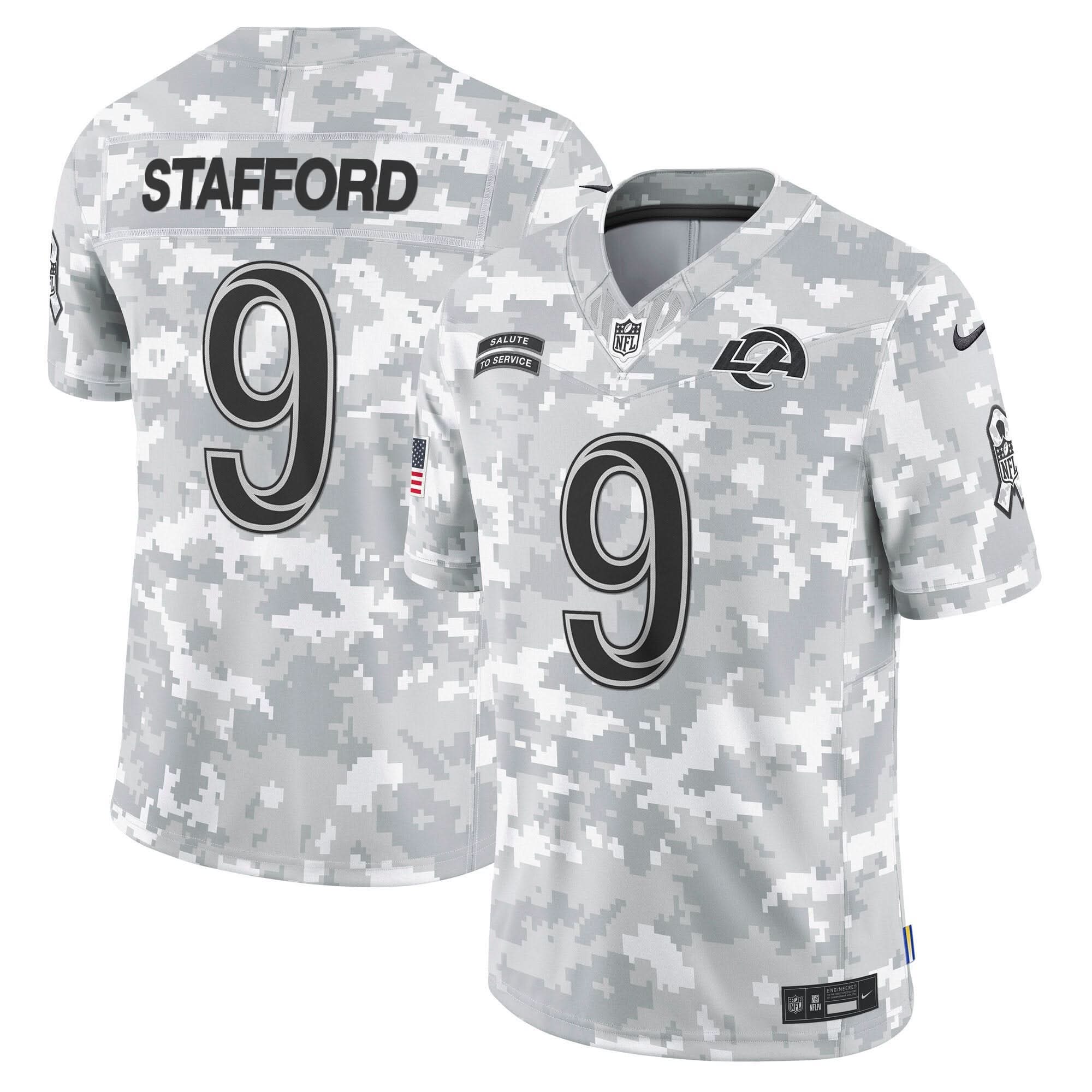 Rams 2024 Salute to Service Vapor Limited Jersey - Arctic Camo - All Stitched