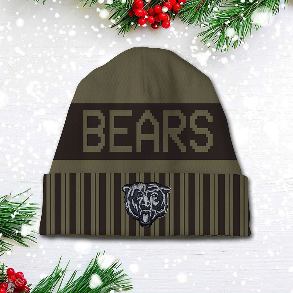 Chicago Bears 2025 Salute to Service Beanie Hat