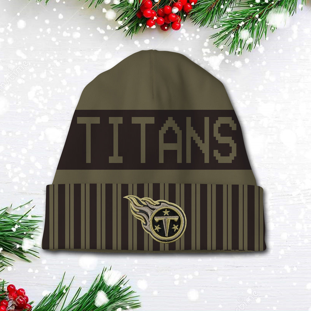 Tennessee Titans 2025 Salute to Service Beanie Hat