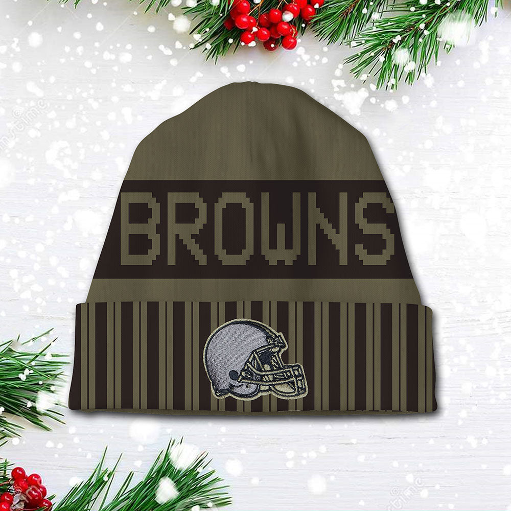 Cleveland Browns 2025 Salute to Service Beanie Hat