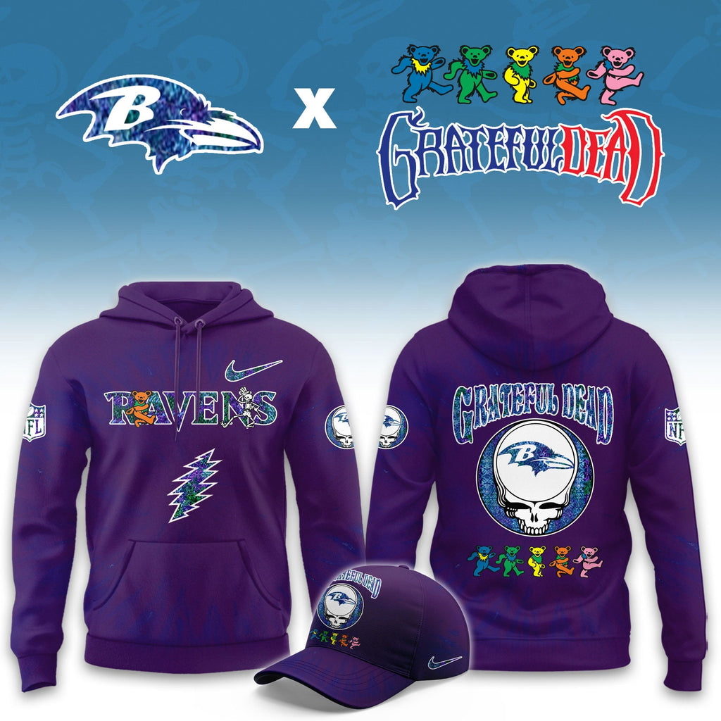 _Baltimore Ravens Grateful Dead Limited Hoodie