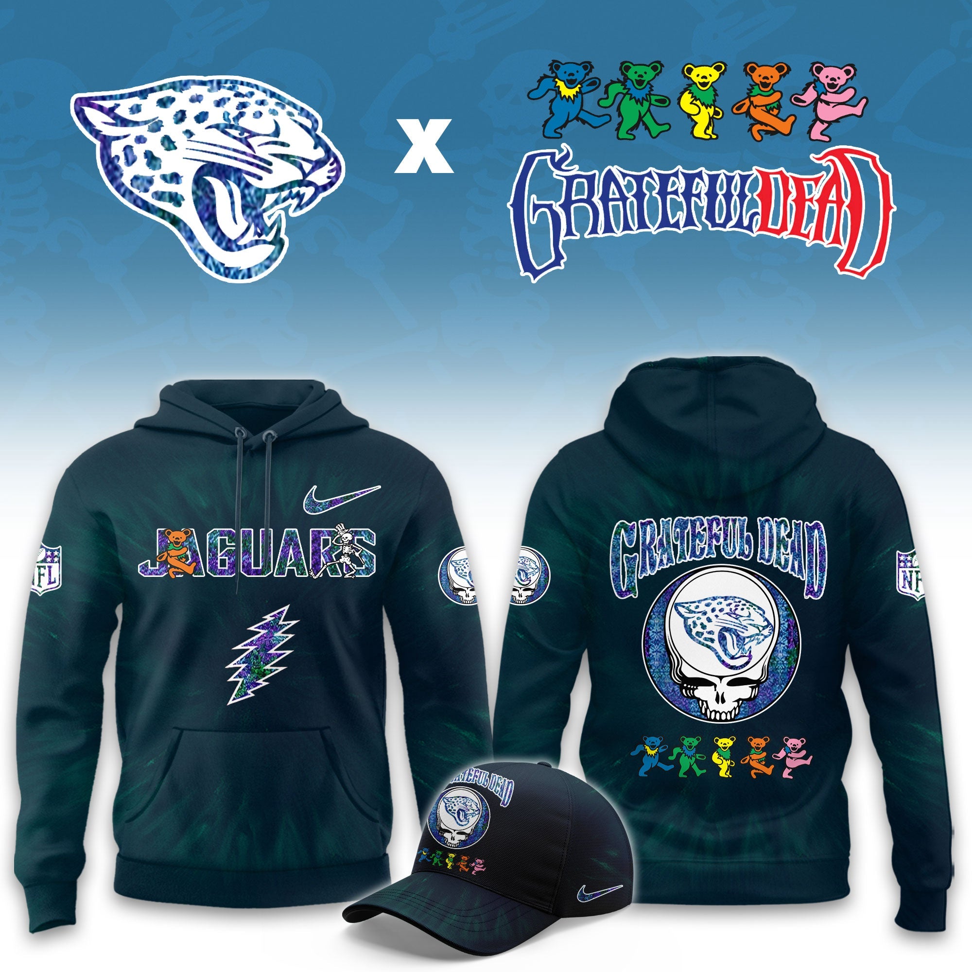 ...Jacksonville Jaguars Grateful Dead Limited Hoodie