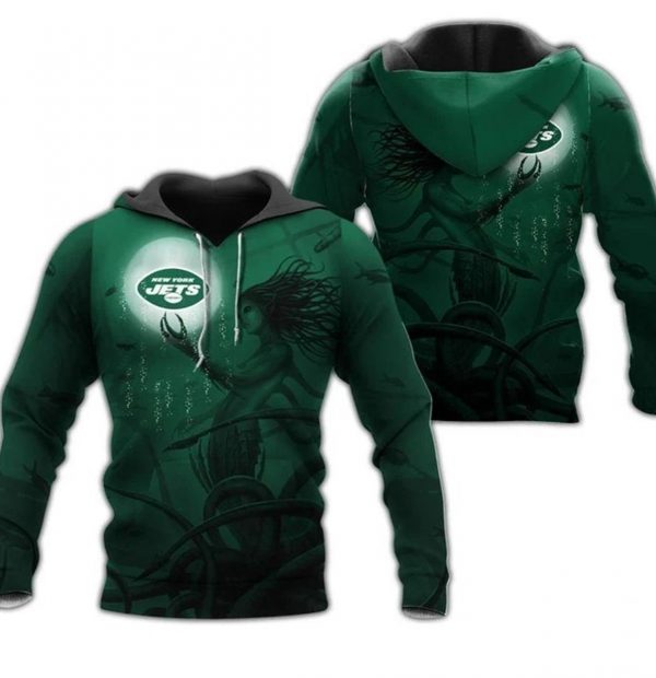 Nfl New York Jets Mermaid Gift For Fan 3D Hoodie