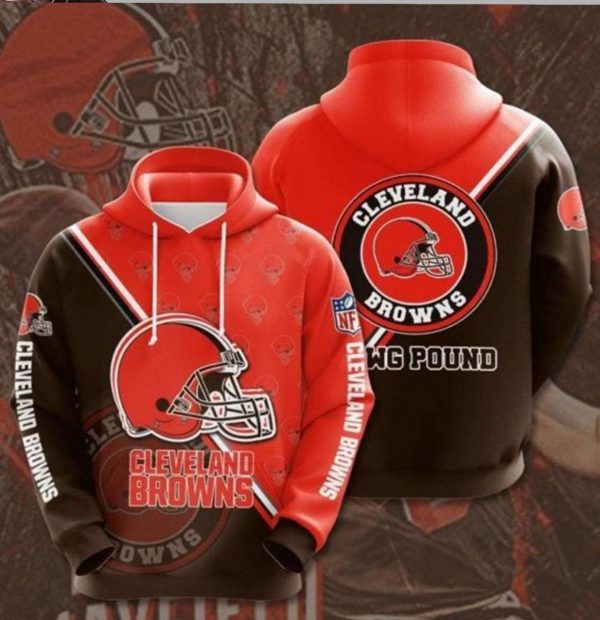 NFL Cleveland Browns 3D Hoodie