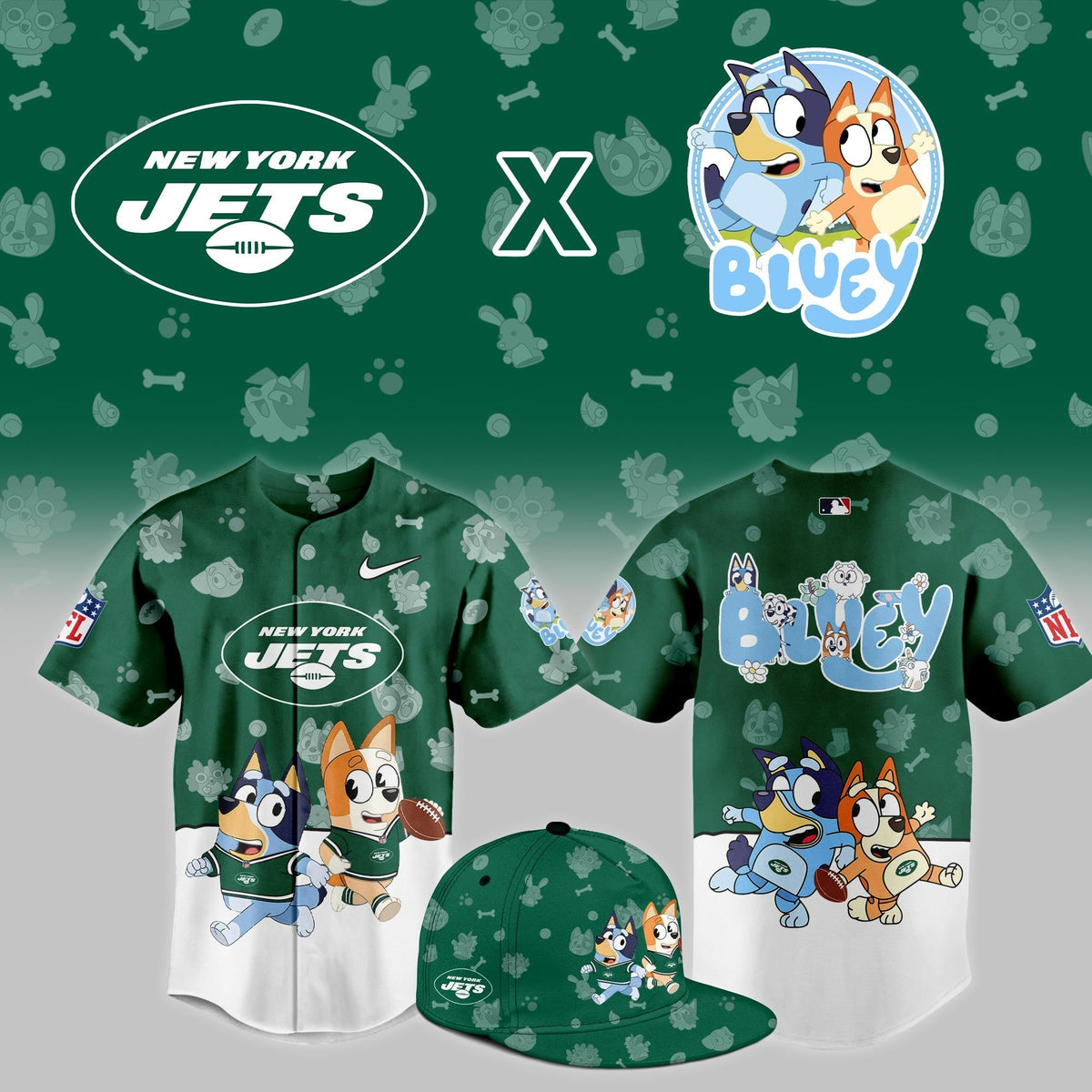 NY.Jets x Bluey Night Limited Jersey