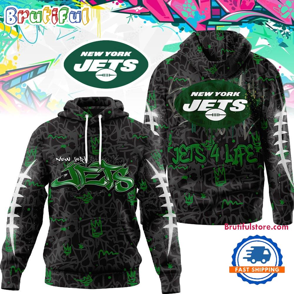 New York Jets NFL Special Graffiti My Team 4 Life All Over Print Hoodie Shirt