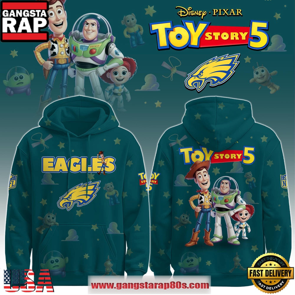 Philadelphia Eagles NFL x Toy Story 5 Limited Edition Hoodie Shirt